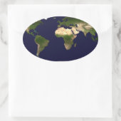 Sticker Ovale Monde entier - Planète Terre (Sac)