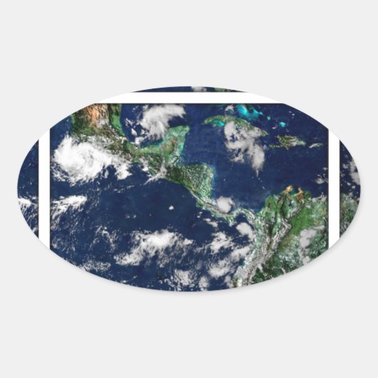 Sticker Ovale Monde ouvert (Devant)