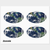 Sticker Ovale Monde ouvert (Feuille)