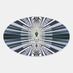 Sticker Ovale Monde Violet