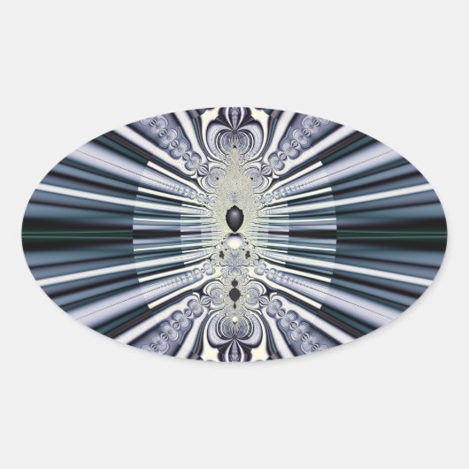 Sticker Ovale Monde Violet (Devant)