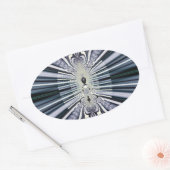 Sticker Ovale Monde Violet (Enveloppe)