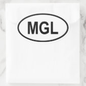 Sticker Ovale Mongolie "MGL" (Sac)