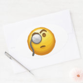 Sticker Ovale monocle émoji (Enveloppe)