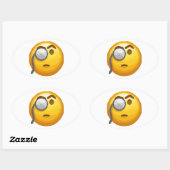 Sticker Ovale monocle émoji (Feuille)
