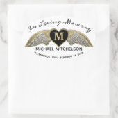 Sticker Ovale Monogramme commémoratif personnalisé (Sac)