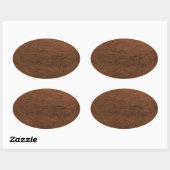 Sticker Ovale Monogramme en cuir Brown (Feuille)