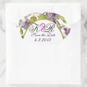 STICKER OVALE MONOGRAMME ROMANTİCA / VIOLETS PURPLE ENREGISTRER  (Sac)
