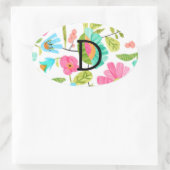 Sticker Ovale Monogramme Whimsical Custom Motif (Sac)