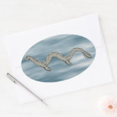 Sticker Ovale Monster du lac Canadien (Enveloppe)