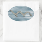 Sticker Ovale Monster du lac Canadien (Sac)