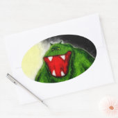 Sticker Ovale Monstre de nuit (Enveloppe)