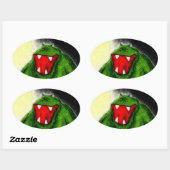 Sticker Ovale Monstre de nuit (Feuille)