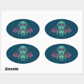 Sticker Ovale Monstres de Cute Baby (Feuille)