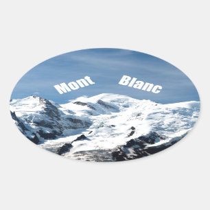Sticker Ovale Mont Blanc - Magnifique !
