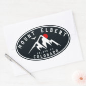Sticker Ovale Mont Elbert - Colorado 14ers fourteener (Enveloppe)