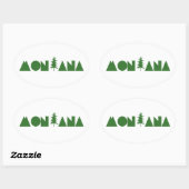 Sticker Ovale Montana (Feuille)