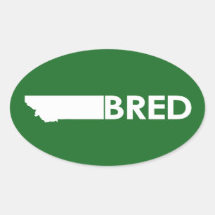 Sticker Ovale Montana Bred