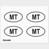 Sticker Ovale Montana "MT" (Feuille)