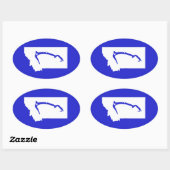 Sticker Ovale Montée de glace Montana (Feuille)