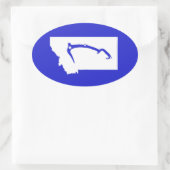 Sticker Ovale Montée de glace Montana (Sac)