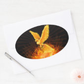 Sticker Ovale Montée de Phoenix (Enveloppe)