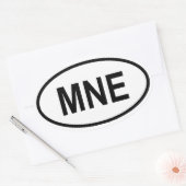 Sticker Ovale Monténégro "MNE" (Enveloppe)
