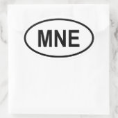 Sticker Ovale Monténégro "MNE" (Sac)
