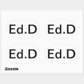 Sticker Ovale Montrez votre diplôme avec fierté (Feuille)