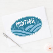 Sticker Ovale Montrose Colorado Extérieur (Enveloppe)