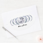 Sticker Ovale Moon Phases (Enveloppe)