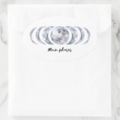 Sticker Ovale Moon Phases (Sac)