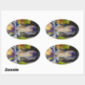 Sticker Ovale Moosey Moose (Feuille)