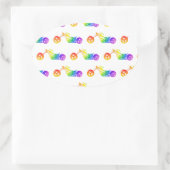 Sticker Ovale Mortocycle arc-en-ciel (Sac)