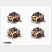 Sticker Ovale Moscou Mitch Man-Turtle (Feuille)