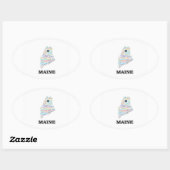 STICKER OVALE MOT ÉTAT (Feuille)