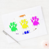 Sticker Ovale Motif à mâchoires pour chien d'encre (Enveloppe)