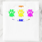 Sticker Ovale Motif à mâchoires pour chien d'encre (Sac)