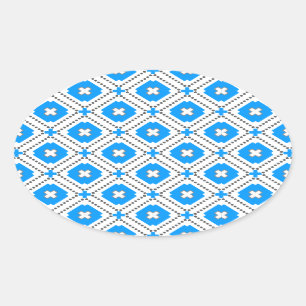 Sticker Ovale Motif de Bavière