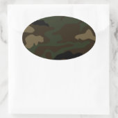 Sticker Ovale motif de camouflage militaire (Sac)