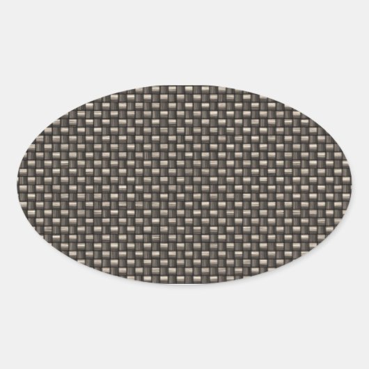 Sticker Ovale Motif de fibre de carbone (Faux) (Devant)