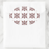 Sticker Ovale Motif de fleurs Mandala (Sac)