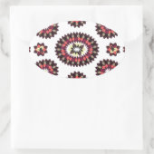 Sticker Ovale Motif de fleurs Mandala (Sac)