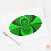 Sticker Ovale Motif de kaléidoscope Super Abstrait (Enveloppe)