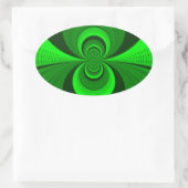 Sticker Ovale Motif de kaléidoscope Super Abstrait (Sac)