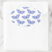 Sticker Ovale Motif de papillon cosmique (Sac)