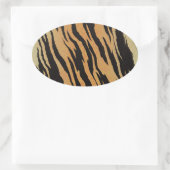 Sticker Ovale Motif de tigre (Sac)