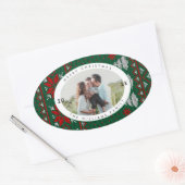 Sticker Ovale Motif de Tricot de Pull Photo (Enveloppe)
