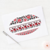 Sticker Ovale MOTIF d'origine britannique (Enveloppe)