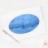 Sticker Ovale Motif en granit bleu, marbre bleu, pierre bleue (Enveloppe)